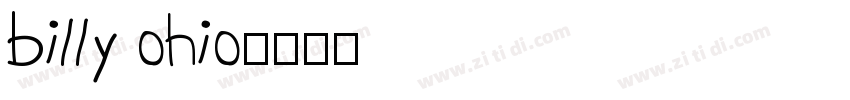 billy ohio字体转换